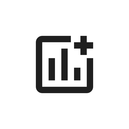 Statistics icon representing competitor analysis and benchmarking.